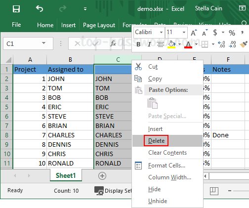 uppercase text in excel for mac