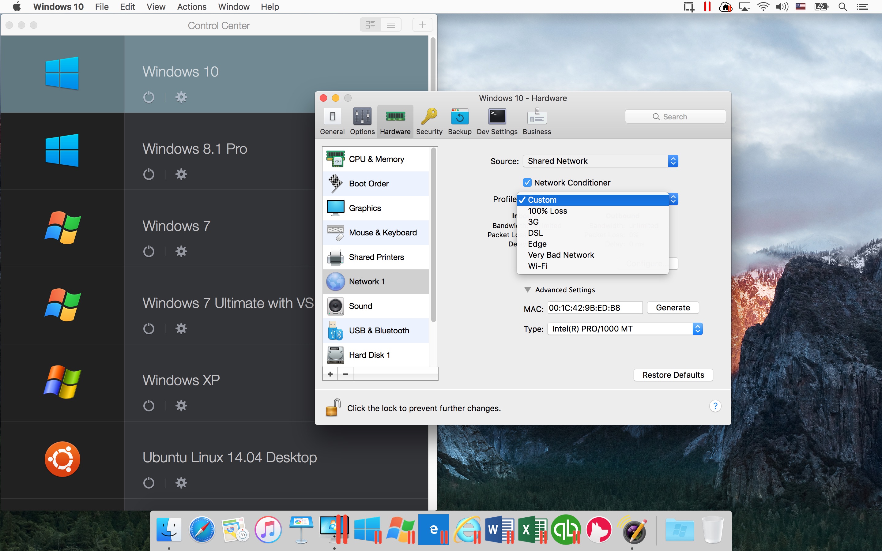 parallels settings for 16gb mac